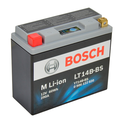 Bosch MC Lithiumbatteri LT14B-BS 12volt 5Ah +pol til venstre