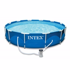 Intex oval family basseng 4485 liter inkl. pumpe