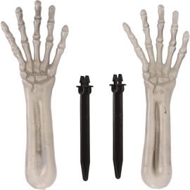 Halloween Skeleton Underarms - Glow in the Dark, 2 stk.