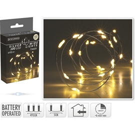 LED Wire Lyskjede 4,95 m 100 LED, Varmhvit