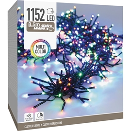 LED Cluster String Lights 8,5 m 1152 LED, Flerfarget  