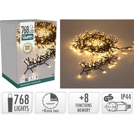 LED Treecluster String Lights 9,9 m 768 LED, Varmhvit 