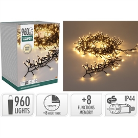 LED Treecluster String Lights 12,4 m 960 LED, Varmhvit 