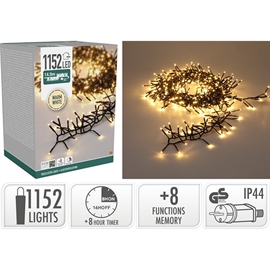 LED Treecluster String Lights 14,9 m 1152 LED, Varmhvit 